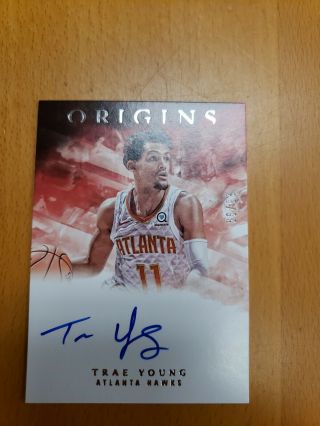 2018/19 Chronicles Trae Young Rc Autograph Origins Card 
