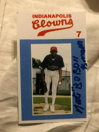 Nate Smalls Indianapolis Clowns Negro League Signed Autographed Baseball Card
