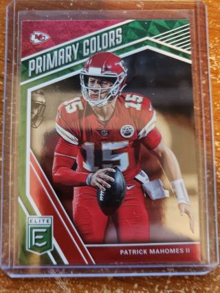 2019 Panini Elite Primary Colors Green Patrick Mahomes Ii Sp Only One Listed