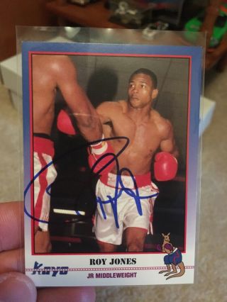 Roy Jones Jr Signed Boxing Pound For Pound Middleweight 1991 Kayo Rookie Card