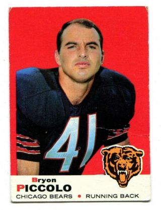 Brian Piccolo Bryon Bryan 1969 Topps 26 Bears Vg 47412