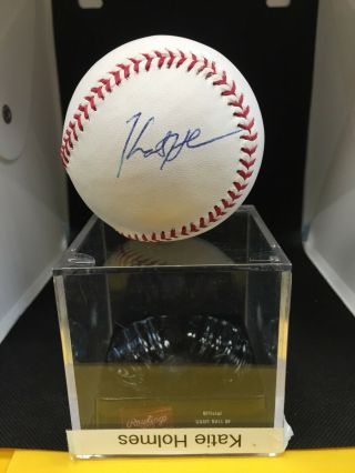 Katie Holmes Single Signed Autographed Official Major League Baseball Never Seen
