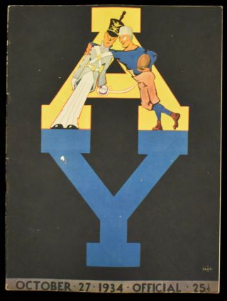 1934 Yale V Army College Football Game Program