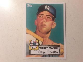 1952 Topps 311 Mickey Mantle Rookie Rc Reprint Card 5 " X 7 "