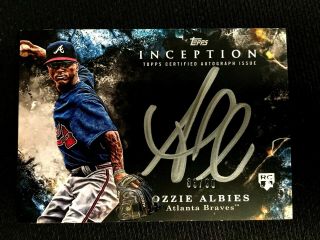 2018 Inception - Ozzie Albies Rookie Auto - On Card - 83/90 - Atlanta Braves