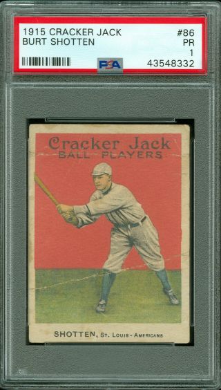 1915 Cracker Jack 86 Burt Shotten Psa 1