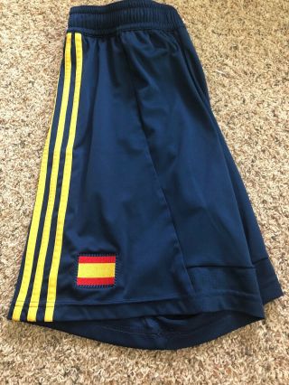 Spanish National Team Adidas Blue Home Shorts Mens Size Large 3