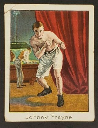 1910 T220 Mecca Cigarettes Boxing Card Johnny Frayne Bv $100