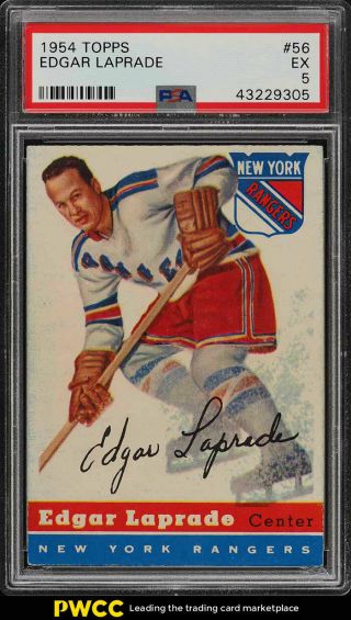 1954 Topps Hockey Edgar Laprade 56 Psa 5 Ex (pwcc)
