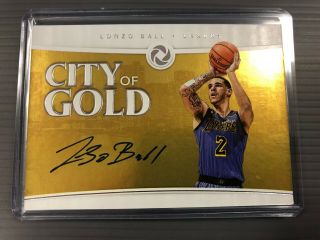 18/19 Opulence Lonzo Ball Auto Orleans Pelicans City Of Gold Autograph 12/79