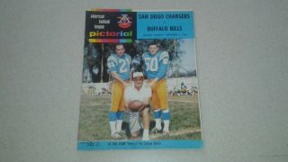 1966 San Diego Chargers Vs.  Buffalo Bills Afl Pictorial Football Program