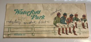 Vintage Horse Racing Program Waterford Park 1972