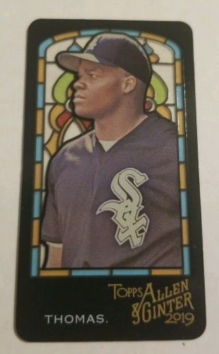 2019 Topps Allen & Ginter Frank Thomas White Sox Rip Stained Glass Mini Ssp
