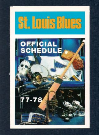 1977 - 78 St Louis Blues Nhl Hockey Pocket Schedule Mercantile Bank