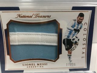 Lionel MESSI 2018 National Treasures 2 Color Colossal Patch/35 ARGENTINA 2