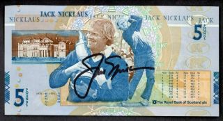 2005 Jack Nicklaus Royal Bank Of Scotland 5 Pound Commemorative Note Jsa