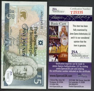 2005 Jack Nicklaus Royal Bank of Scotland 5 Pound COMMEMORATIVE NOTE JSA 2