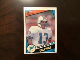 1984 Topps Dan Marino Rookie Football Card 123 Dolphins