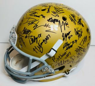 2018 Notre Dame Irish Team Signed Autograph Full Size Helmet Football 65,