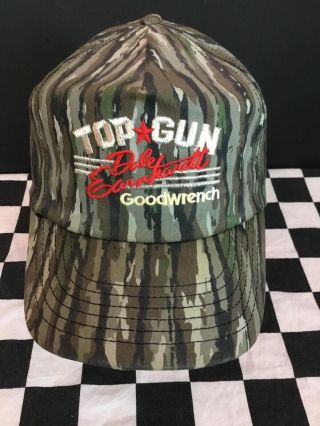 Vintage Dale Earnhardt Sr 3 Goodwrench Top Gun Snapback Cap / Hat Nascar