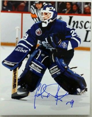 Felix Potvin Signed Toronto Maple Leafs 8x10 Photo W/