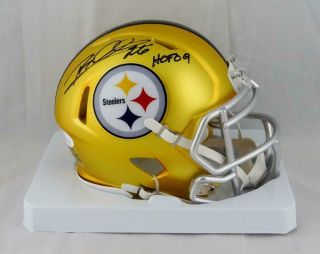 Rod Woodson Autographed Pittsburgh Steelers Blaze Mini Helmet W/ Hof - Jsa W Auth