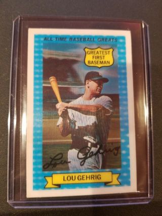 1972 Kellogs All - Time Greats Lou Gehrig.  York Yankees.
