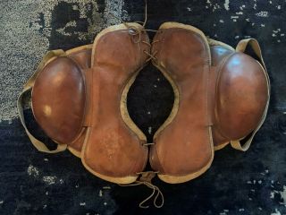 1920s - 30s Football Leather Shoulder Pads