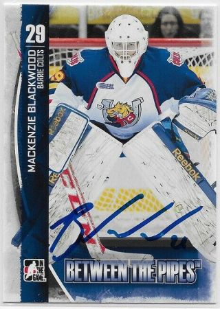 Mackenzie Blackwood Signed 2013 - 14 Itg Between The Pipes Card 60