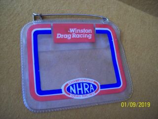 Vintage Nhra Drag Racing / Winston Drag Racing Vinyl Pass Holder 4 1/2 " X 5 1/4 "