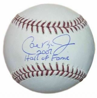 Cal Ripken Jr Signed Baltimore Orioles Oml Baseball 2007 Hall Of Fame Jsa 12891