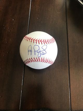 Albert Pujols Sweet Spot Autographed Baseball Mounted Memories Holo