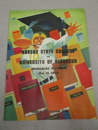 1952 Nebraska Cornhuskers V Kansas State Wildcats Football Program