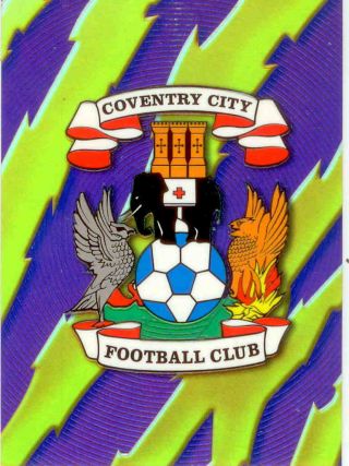 1999 Merlin Premier Gold Soccer Team Logo Foil Card A6 Coventry City