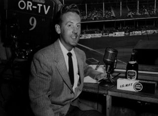 Vin Scully - 8 " X 10 " Photo - 1955 Brooklyn Dodgers - Ebbets Field