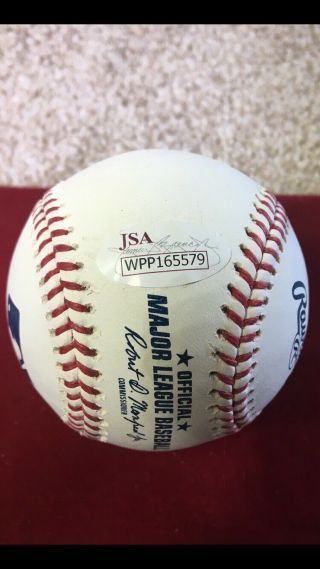Vladimir Guerrero Angels/Expos signed OML baseball HOF 2018 2004 AL MVP - JSA 4