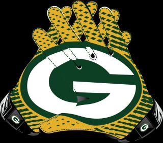 Green Bay Packers Gloves Sticker Vinyl Decal / Sticker 5 Sizes