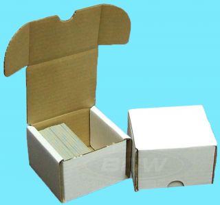 25 Bcw 200 Count Cardboard Storage Boxes Trading Sport Card Holder Case Baseball