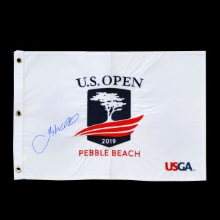 Gary Woodland Signed 2019 U.  S.  Open Pebble Beach Golf Flag Autograph W
