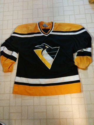 Vintage Retro Ccm Pittsburgh Penguins Hockey Jersey Adult Xl Nhl