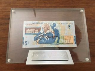 Jack Nicklaus Golf Signed 5 Pounds Sterling Scotland Note Auto Autograph