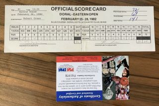 Jack Nicklaus Tournament Pga Tour Scorecard Doral Auto