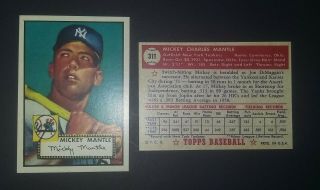 1951 Bowman Mickey Mantle 1951 Bowman Willie Mays 1952 Topps Mickey Mantle,   3