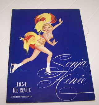 Sonja Henie 1954 Holiday Ice Revue Souvenir Program Olympic Skater