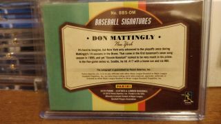 2019 Leather And Lumber Black Gold Baseball Signatures Don Mattingly 5/7 2