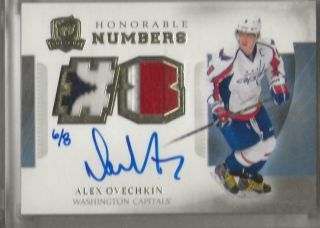 2013/14 Upper Deck The Cup Alex Ovechkin Honorable Numbers Patch Auto 