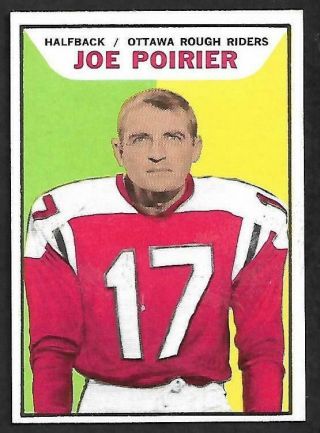 1965 Topps Cfl Football: 83 Joe Poirier,  Ottawa Rough Riders,  Nrmt