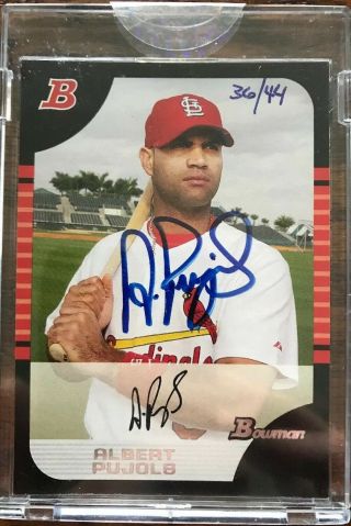 2006 Bowman Originals Albert Pujols St.  Louis Cardinals Auto Autograph /44