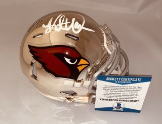 Kurt Warner Signed Arizona Cardinals Chrome Mini Helmet Auto,  Beckett