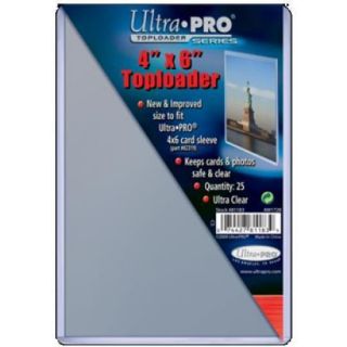 Ultra Pro Toploader 4 " X6 " Clear Card Holder 25 Pack [new] Case Top Loader Cdg